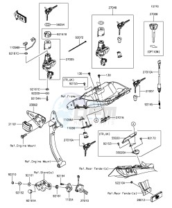 Z1000SX ZX1000LFF FR GB XX (EU ME A(FRICA) drawing Ignition Switch