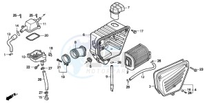 CB250 TWO FIFTY drawing AIR CLEANER