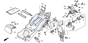 CBR600F drawing REAR FENDER  (2)