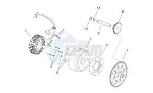 Leonardo 250 (eng. Yamaha) drawing Magneto - Starting gear