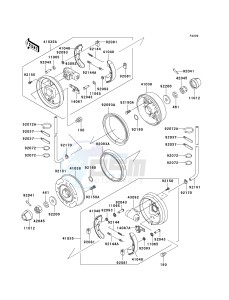 KAF 620 H [MULE 3010 4X4 ADVANTAGE CLASSIC AND HARDWOODS GREEN HD] (H1-H3) [MULE 3010 4X4 ADVANTAGE CLASSIC AND HARDWOODS GREEN HD] drawing FRONT HUBS_BRAKES