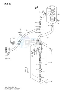 GSX-R750 drawing REAR MASTER CYLINDER