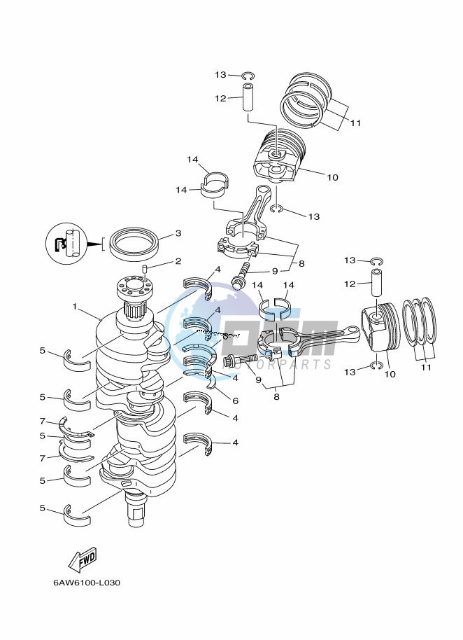 CRANKSHAFT--PISTON