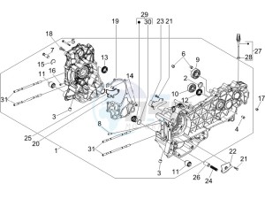 GTS 125 4T E3 drawing Crankcase