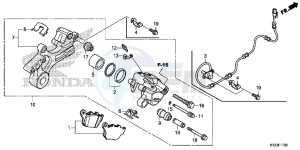 CBR250RAF CBR250RA Europe Direct - (ED) drawing REAR BRAKE CALIPER