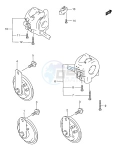 GSF1200 (E2) Bandit drawing HORN HANDLE SWITCH