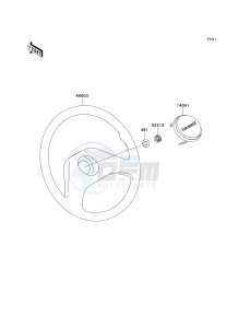 KAF 620 J [MULE 3010 TRANS4X4] (J6J-J8F) J8F drawing STEERING WHEEL