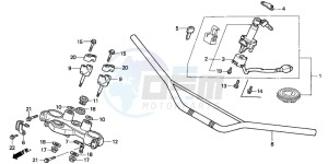 NX500 DOMINATOR drawing HANDLE PIPE/TOP BRIDGE