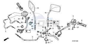 CBF600N9 France - (F / CMF) drawing HANDLE LEVER/SWITCH/CABLE