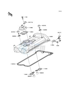 VERSYS KLE650B8F GB XX (EU ME A(FRICA) drawing Cylinder Head Cover