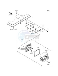 MULE 610 4x4 KAF400AGF EU drawing Taillight(s)