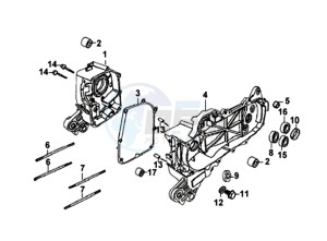 ORBIT II 50 drawing CRANKCASE L / R / STARTER