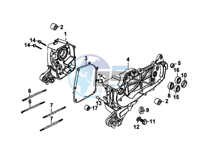 CRANKCASE L / R / STARTER