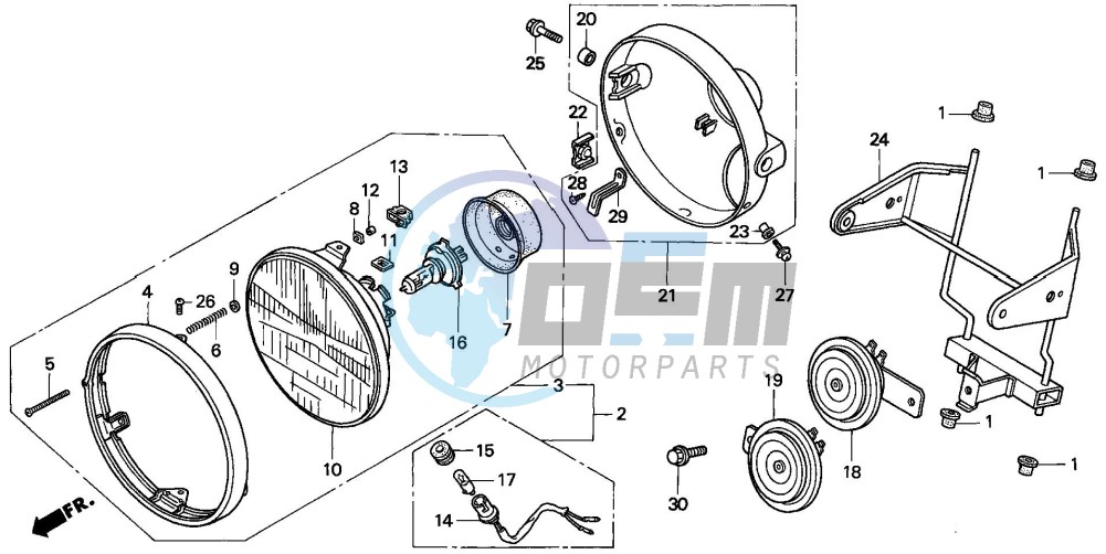 HEADLIGHT (CB750F2)