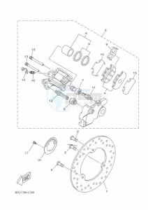 MT125 MTN125-A (BSU1) drawing REAR BRAKE CALIPER