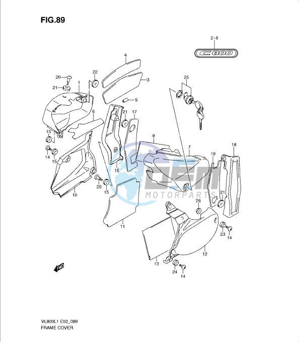 FRAME COVER (VL800CUEL1 E19)