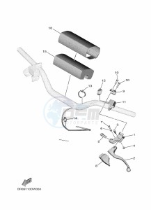 YZ65 (BR8F) drawing HANDLE SWITCH & LEVER