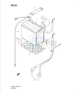 DL650 drawing BATTERY (DL650AL1 E19)