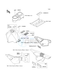 KL 650 A [KLR 650] (A6F-A7F) A7F drawing LABELS