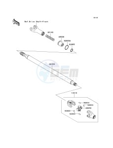 KRF 750 B [TERYX 750 4X4] (B8F) B8F drawing DRIVE SHAFT-PROPELLER