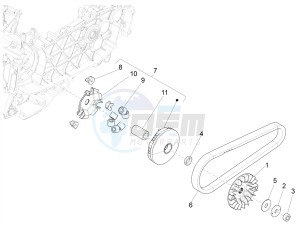 LIBERTY 125 4T E4 POSTE (EMEA) drawing Driving pulley