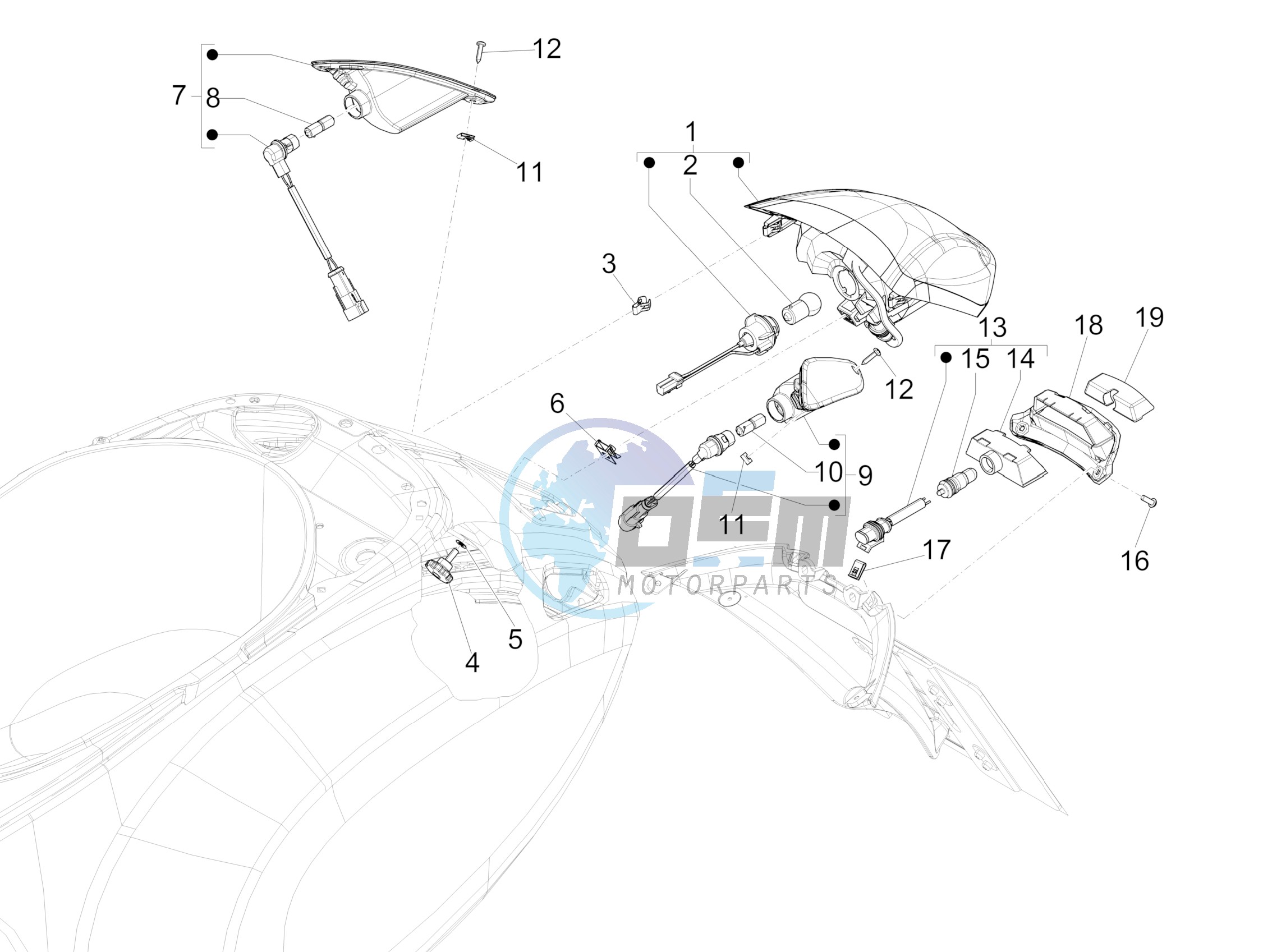 Rear headlamps - Turn signal lamps