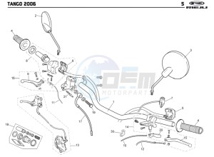 TANGO-125-YELLOW drawing HANDLEBAR - CONTROLS