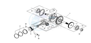 QUAD LANDER 300S drawing CRANKSHAFT / PISTON / PISTON RING