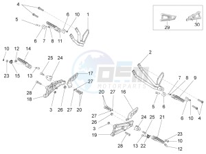 RS4 125 4T drawing Foot rests