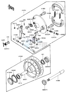 KZ 440 B (B1) drawing FRONT_HUB BRAKE -- 81 B2- -