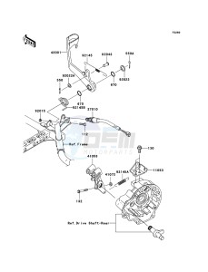 KVF750 4x4 KVF750A6F EU GB drawing Brake Pedal