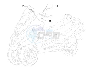 MP3 400 ie lt Touring drawing Mirrors