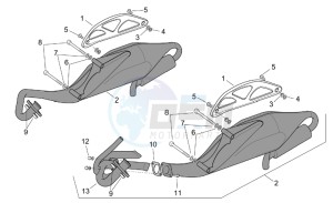 SR 50 IE-Carburatore 50 drawing Exhaust pipe