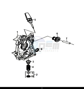 MASK 50 (XE05W1-IT) (L7-L9) drawing R. CRANK CASE COVER / MASK 50 (XE05W1-IT) (L7-L9)