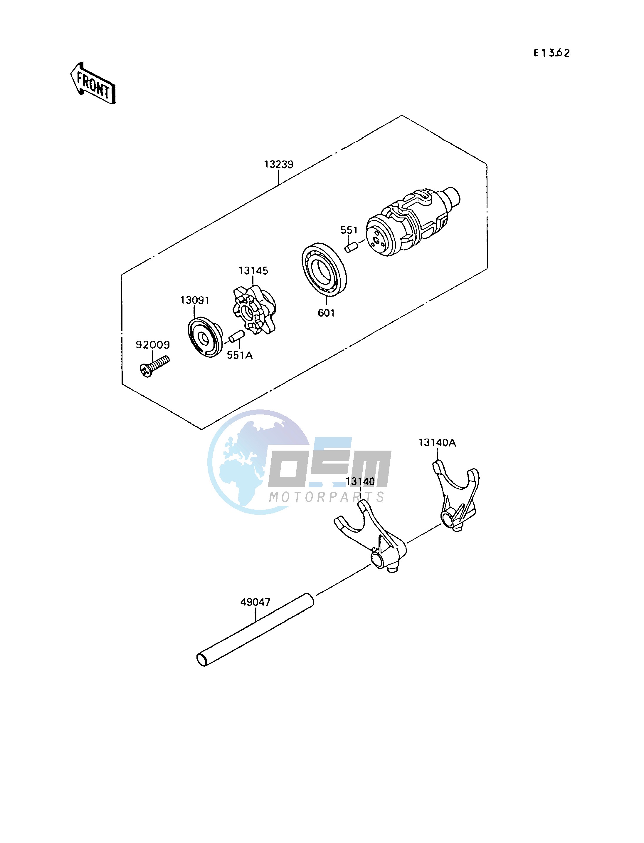 GEAR CHANGE DRUM_SHIFT FORK-- S- -