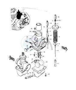 F11 (-A) 250 drawing CARBURETOR -- 73-75 F11_F11-A_F11-B- -