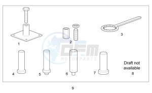 Special Tools D Minarelli AM6 -- drawing Engine tool Kit