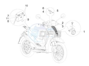 Liberty 50 2t moc drawing Remote control switches - Battery - Horn