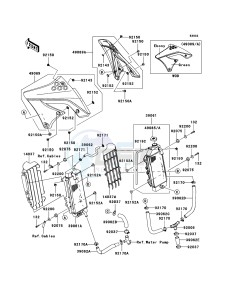 KX250F KX250YBF EU drawing Radiator