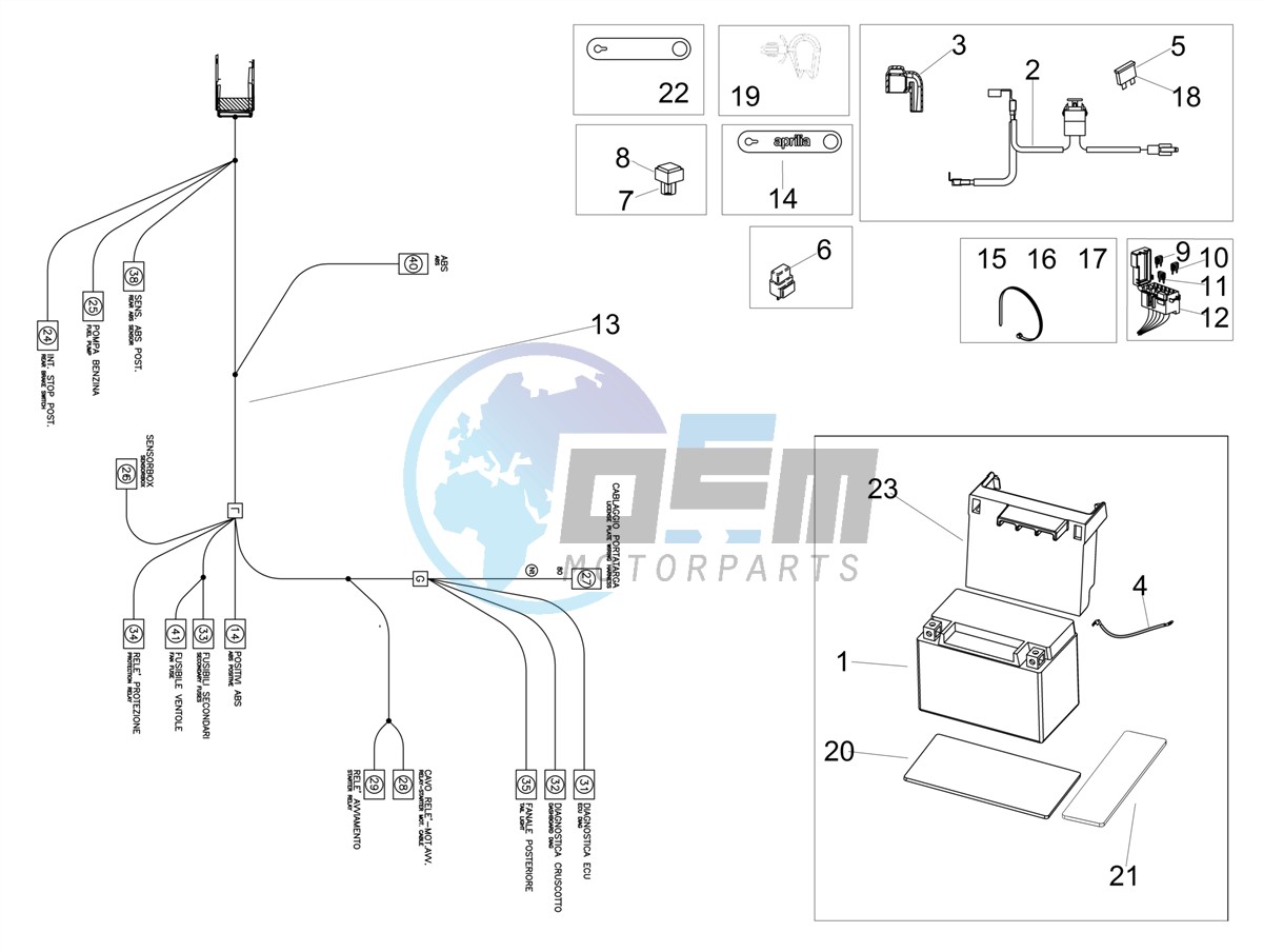 Rear electrical system