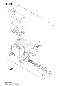 AN400Z ABS BURGMAN EU-UK drawing REAR MASTER CYLINDER