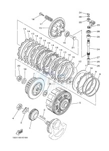 YFM700R YFM7RB RAPTOR 700R (1ASE 1ASF 1ASD) drawing CLUTCH