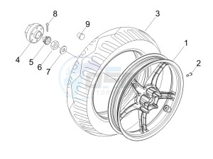 Fly 50 4t (NSE1000U03) drawing Rear Wheel