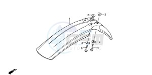 XR200R drawing FRONT FENDER