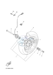 EW50N STUNT (3C7A) drawing FRONT WHEEL