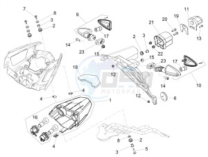 SHIVER 900 E4 ABS NAVI (NAFTA) drawing Rear lights