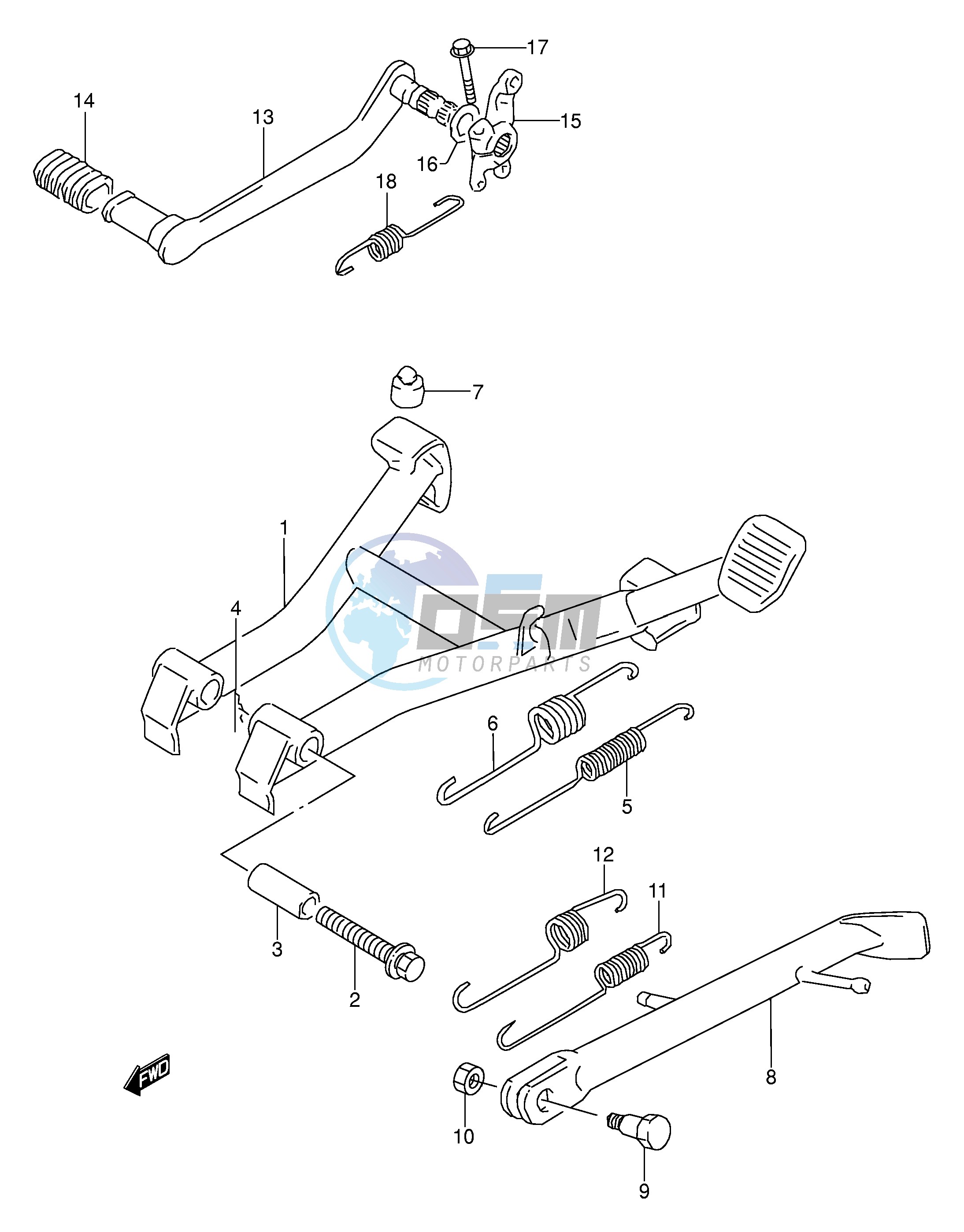 STAND - REAR BRAKE