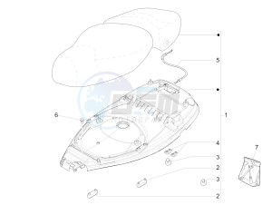 LXV 150 4T 3V E3 (APAC) (CN, RI, VT) drawing Saddle/seats