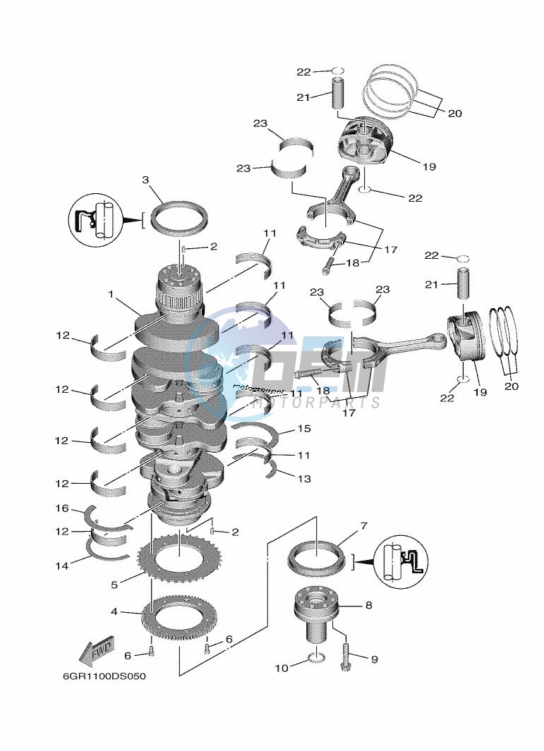 CRANKSHAFT--PISTON