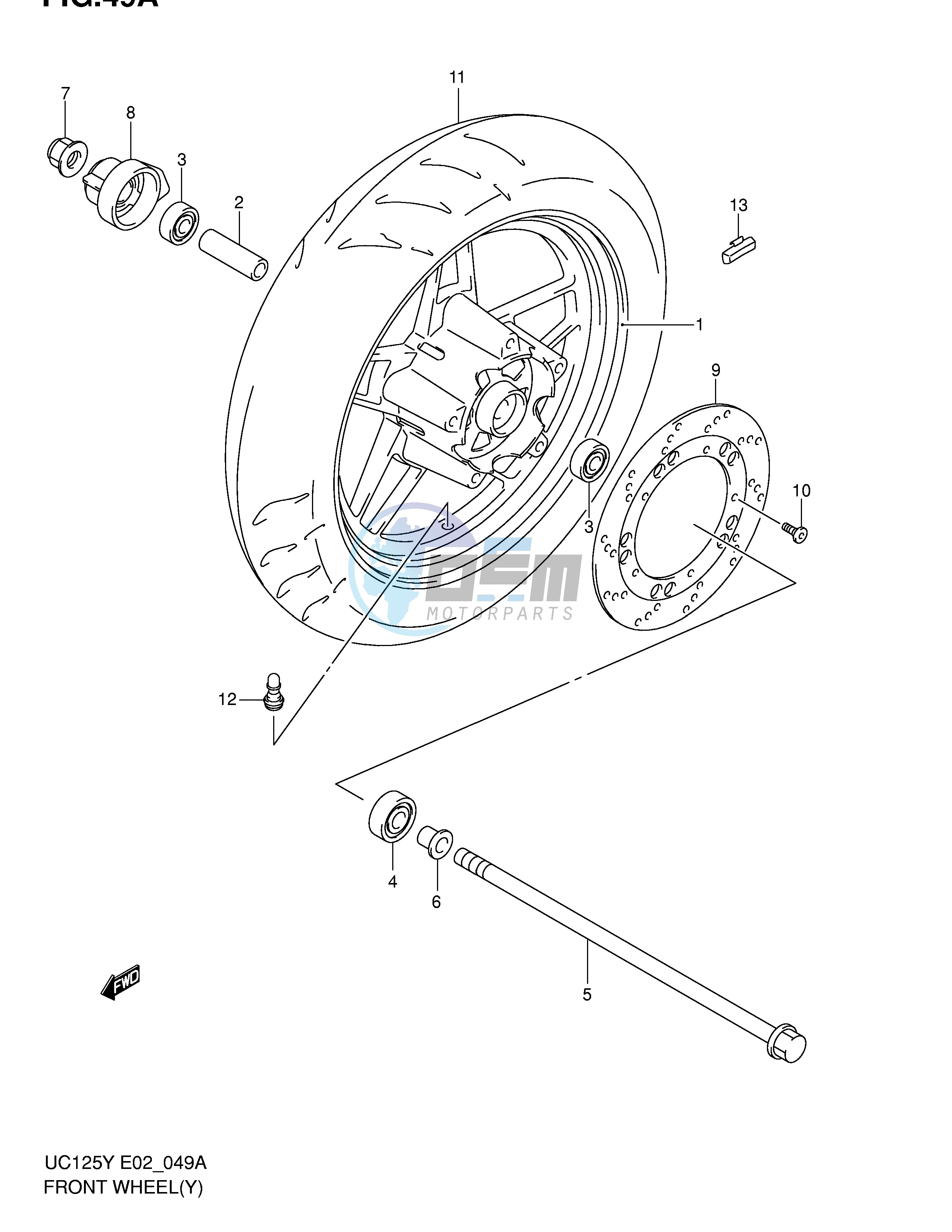 FRONT WHEEL (MODEL Y K1)